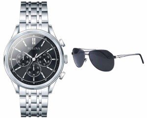 Bulova Men's Aviator Watch and Sunglasses Set