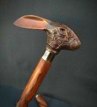 Vintage Victorian Rabbit Head Walking Cane Stick