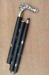 Victorian Wooden Walking Stick with Brass Handle