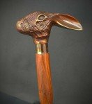 Vintage Victorian Rabbit Head Walking Cane Stick