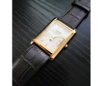 Seiko Slim Tank Vintage Leather Wrist Watch