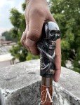 Vintage Skull Handle Walking Stick Cane