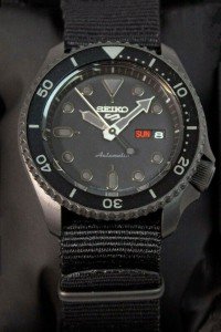 Seiko 5 Sports Men's Black Stainless Steel Watch