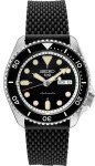 Seiko 5 Sports Men's Black Stainless Steel Watch