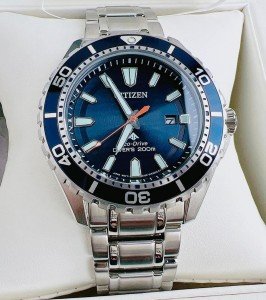 Citizen Promaster Diver Watch Blue Dial Silver Bracelet