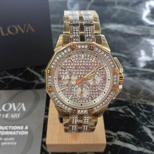 Bulova Octava Men's Quartz Watch - Silver Gold