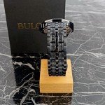 Bulova Men's Crystal Octava Quartz Watch - Silver & Black