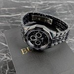 Bulova Men's Crystal Octava Quartz Watch - Silver & Black