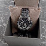 Bulova Men's Crystal Octava Quartz Watch - Silver & Black