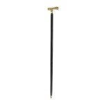 Vintage Victorian Wooden Cane with Brass Handle