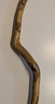 Knotted Wood Cane Walking Stick with Horn Handle