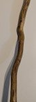 Knotted Wood Cane Walking Stick with Horn Handle