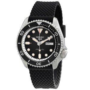 Seiko Men's 5 Sports Automatic Watch - Black Dial