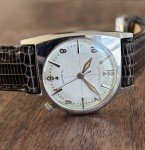 Hamilton Vintage Regulus Steel Dial Clock
