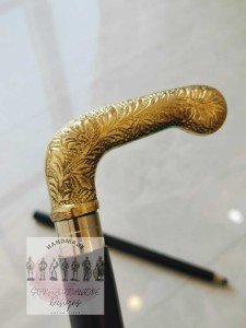 Vintage Brass Handle Men's Walking Cane