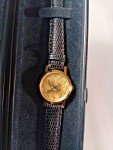 Wittnauer Vintage Gold Tone Pegasus Leather Watch