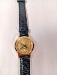 Wittnauer Vintage Gold Tone Pegasus Leather Watch
