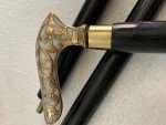 Victorian Style Brass Handle Wooden Walking Stick