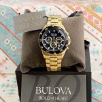 Vintage Bulova Marine Star Gold Men's Watch 98B406