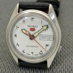 Vintage Seiko 5 Automatic Men's Watch - White Dial