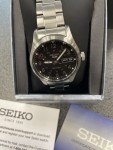 Seiko 5 Sport Black Dial Mid-Size Steel Watch