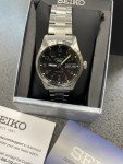 Seiko 5 Sport Black Dial Mid-Size Steel Watch