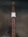 Vintage Seiko Slim Tank Men's Leather Watch