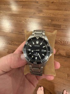 Citizen Eco-Drive Silver Titanium Diver Watch