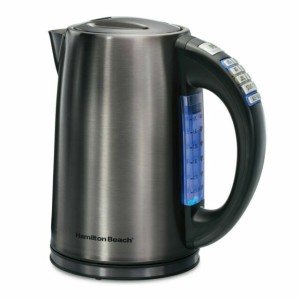 Brushed Black Vintage Style Electric Kettle 1.7L