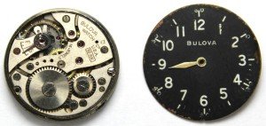 Bulova 10AK A-11 Military Watch Movement & Dial