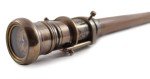 Vintage Brass Telescope Walking Stick with Compass
