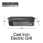 Hamilton Beach Cast Iron Electric Grill & Griddle