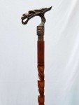 Vintage Dragon Handle Walking Stick – Brown Cane