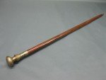 Vintage Brass Handle Wooden Walking Stick Cane
