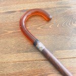 Chery Amber Crook Handle Vintage Walking Cane