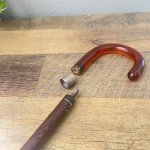 Chery Amber Crook Handle Vintage Walking Cane