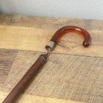 Chery Amber Crook Handle Vintage Walking Cane