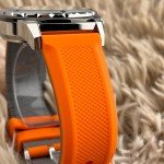 Vintage Bulova Marine Star Men’s Watch, Orange Strap