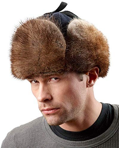 Canadian RCMP Muskrat Fur Trapper Hat (XL)