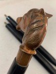 Vintage Brass Horse Handle Walking Stick Cane