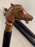 Vintage Brass Horse Handle Walking Stick Cane