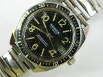 Vintage Sheraton 17J Black Dial Men's Diver Watch