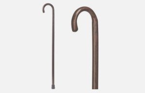 Walnut Finish Solid Wood Walking Cane for All