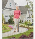 Walnut Finish Solid Wood Walking Cane for All