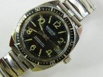 Vintage Sheraton 17J Black Dial Men's Diver Watch