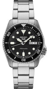 Seiko 5 Automatic Watch - Black Dial, Bracelet