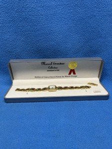 Marcel Drucker Vintage Stained Glass Gold Quartz Watch