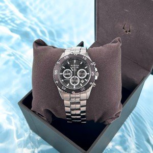 Bulova Men's Marine Star Black Dial Chronograph Watch