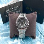Bulova Men's Marine Star Black Dial Chronograph Watch