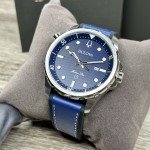 Vintage Bulova Marine Star Men's Watch with Leather Strap